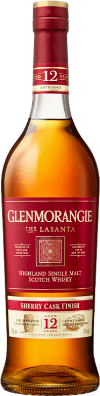 61,95 € 送料無料 | ウイスキーシングルモルト Glenmorangie The Lasanta Sherry Cask Finish イギリス 12 年 ボトル 70 cl