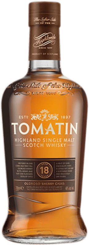 124,95 € Kostenloser Versand | Single Malt Whisky Tomatin Großbritannien 18 Jahre Flasche 70 cl