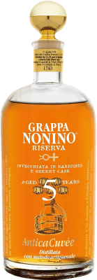 75,95 € Kostenloser Versand | Grappa Nonino Riserva Reserva Italien 5 Jahre Flasche 75 cl