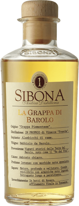 31,95 € Бесплатная доставка | Граппа Sibona D.O.C.G. Barolo Италия Средняя бутылка 50 cl