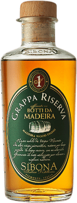 32,95 € Envio grátis | Aguardente Grappa Sibona Botti da Madeira Itália Garrafa Medium 50 cl