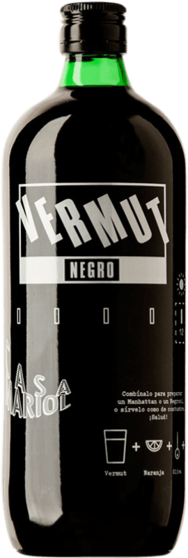 12,95 € Envío gratis | Vermut Casa Mariol. Negre España Botella 1 L