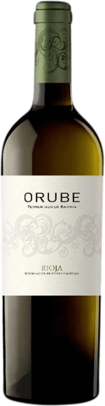 12,95 € Envoi gratuit | Vin blanc Solar Viejo Orube Blanco Fermentado en Barrica Crianza D.O.Ca. Rioja La Rioja Espagne Viura, Chardonnay, Tempranillo Blanc Bouteille 75 cl