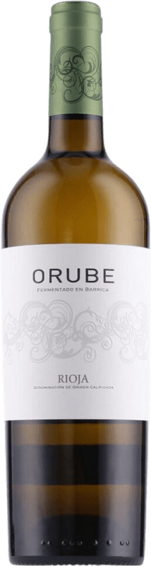 13,95 € 免费送货 | 白酒 Solar Viejo Orube Blanco Fermentado en Barrica 岁 D.O.Ca. Rioja 拉里奥哈 西班牙 Viura, Chardonnay, Tempranillo White 瓶子 75 cl