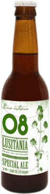 2,95 € Kostenloser Versand | Bier Birra Artesana 08 Lusitània Especial Ale Spanien Drittel-Liter-Flasche 33 cl