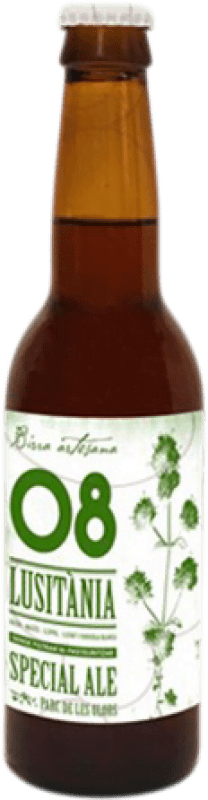 2,95 € 免费送货 | 啤酒 Birra Artesana 08 Lusitània Especial Ale 西班牙 三分之一升瓶 33 cl