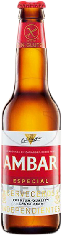 1,95 € Free Shipping | Beer Ambar Lager, Special Spain Third-Liter Bottle 33 cl Gluten Free