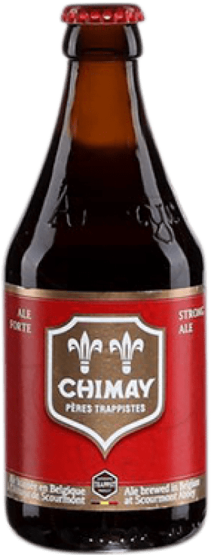 3,95 € Envío gratis | Cerveza Chimay Roja Bélgica Botellín Tercio 33 cl