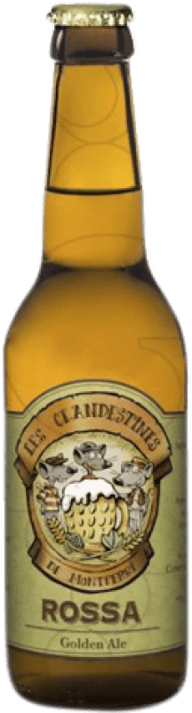 2,95 € Envío gratis | Cerveza Les Clandestines Rossa España Botellín Tercio 33 cl