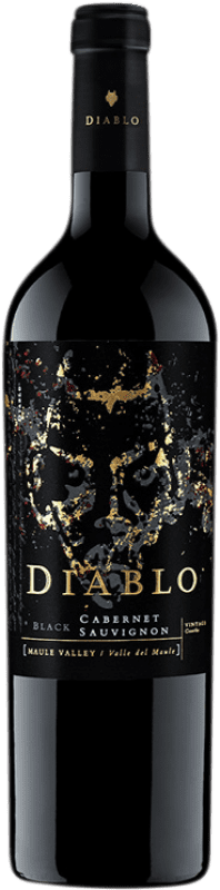 14,95 € 免费送货 | 红酒 Concha y Toro Diablo Black I.G. Valle del Maule 莫勒谷 智利 Cabernet Sauvignon 瓶子 75 cl