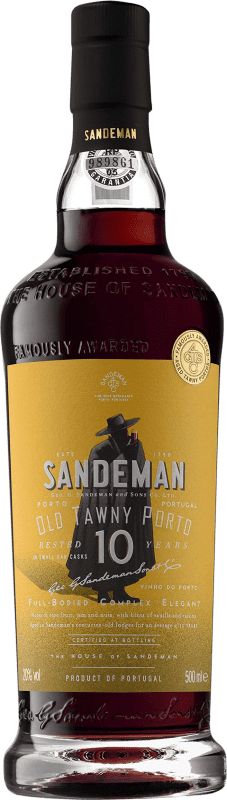 31,95 € Free Shipping | Fortified Wine Sandeman Porto I.G. Porto Porto Portugal Tempranillo, Touriga Franca, Touriga Nacional, Tinta Amarela, Tinta Cão, Tinta Barroca 10 Years 75 cl