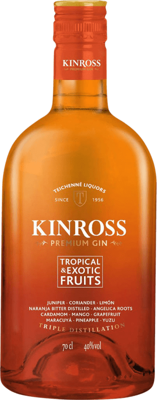 13,95 € Envio grátis | Gin Teichenné Kinross Tropical & Exotic Fruits Gin Espanha Garrafa 70 cl