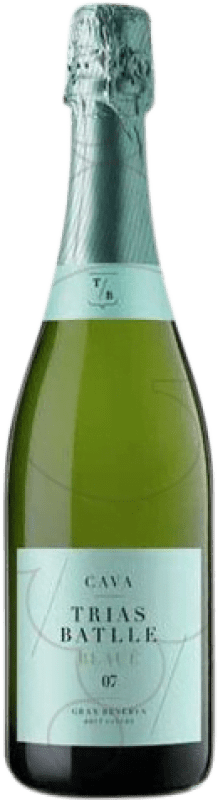 14,95 € Envoi gratuit | Blanc mousseux Trias Batlle Blaue Brut Nature Grande Réserve D.O. Cava Catalogne Espagne Macabeo, Xarel·lo, Chardonnay, Parellada Bouteille 75 cl