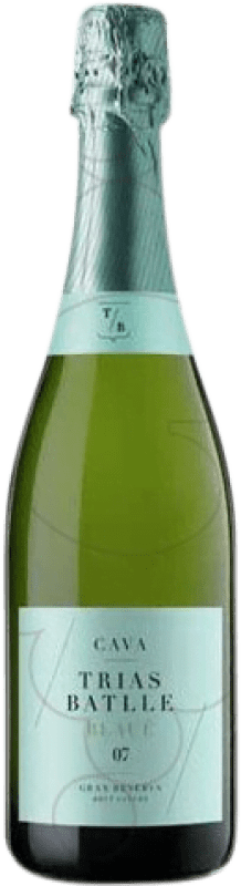 9,95 € 送料無料 | 白スパークリングワイン Trias Batlle Blaue ブルットの自然 グランド・リザーブ D.O. Cava カタロニア スペイン Macabeo, Xarel·lo, Chardonnay, Parellada ボトル 75 cl