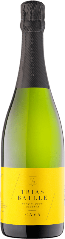 13,95 € Spedizione Gratuita | Spumante Bianco Trias Batlle Brut Nature Riserva D.O. Cava Catalogna Spagna Macabeo, Xarel·lo, Parellada 75 cl