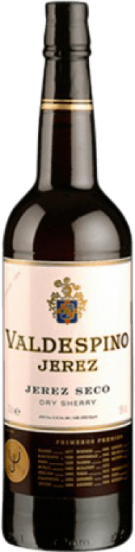 8,95 € Envio grátis | Vinho fortificado Valdespino Seco D.O. Jerez-Xérès-Sherry Andalucía y Extremadura Espanha Palomino Fino Garrafa 1 L