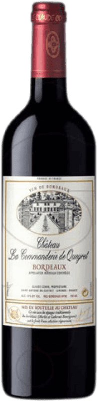 10,95 € Free Shipping | Red wine Vignobles Comin Château La Commanderie de Queyret Aged A.O.C. Bordeaux France Merlot, Cabernet Sauvignon Bottle 75 cl
