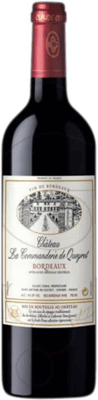 10,95 € 免费送货 | 红葡萄酒 Vignobles Comin Château La Commanderie de Queyret Crianza — 陈酿 A.O.C. Bordeaux 法国 Merlot — 梅洛, Cabernet Sauvignon — 赤霞珠 75 cl