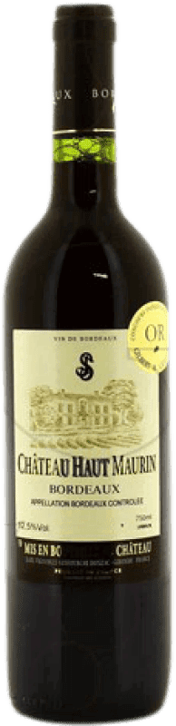 9,95 € Free Shipping | Red wine Vignobles Sanfourche Donzac Château Haut Maurin Aged A.O.C. Bordeaux France Merlot, Cabernet Sauvignon, Cabernet Franc Bottle 75 cl