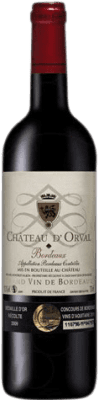 9,95 € 免费送货 | 红酒 Vignobles Saujon Château d'Orval 岁 A.O.C. Bordeaux 法国 Merlot, Cabernet Sauvignon, Cabernet Franc 瓶子 75 cl