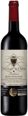 9,95 € 送料無料 | 赤ワイン Vignobles Saujon Château d'Orval 高齢者 A.O.C. Bordeaux フランス Merlot, Cabernet Sauvignon, Cabernet Franc ボトル 75 cl