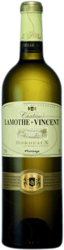6,95 € Spedizione Gratuita | Vino bianco Vignobles Vincent Château Lamothe Vincent Giovane A.O.C. Bordeaux Francia Sauvignon Bianca Bottiglia 75 cl