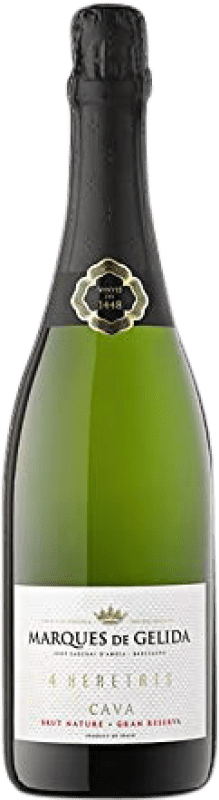 21,95 € Envío gratis | Espumoso Blanco El Cep Marqués de Gelida 4 Heretats Brut Nature Gran Reserva D.O. Cava Cataluña España Macabeo, Xarel·lo, Chardonnay, Parellada 75 cl