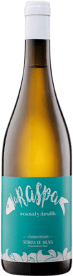 10,95 € Envio grátis | Vinho branco Viñedos Verticales La Raspa Jovem D.O. Sierras de Málaga Andalucía y Extremadura Espanha Mascate, Doradilla Garrafa 75 cl