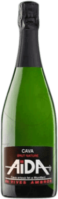 6,95 € 免费送货 | 白起泡酒 Vives Ambròs Aïda Brut Nature 年轻的 D.O. Cava 加泰罗尼亚 西班牙 Macabeo, Xarel·lo, Parellada 瓶子 75 cl