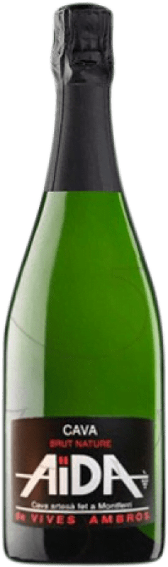 6,95 € Envio grátis | Espumante branco Vives Ambròs Aïda Brut Nature Jovem D.O. Cava Catalunha Espanha Macabeo, Xarel·lo, Parellada Garrafa 75 cl