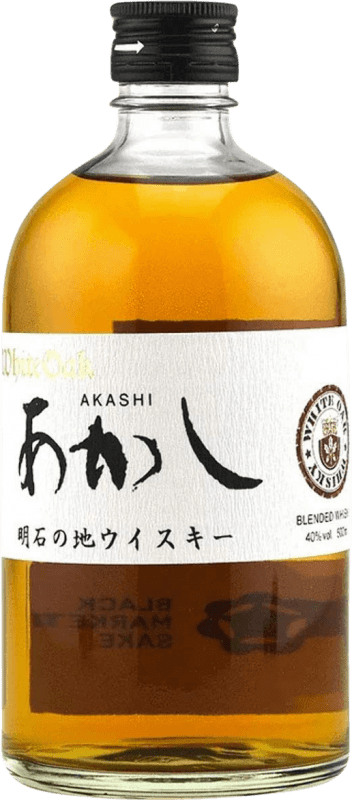 42,95 € Envio grátis | Whisky Blended White Oak Akashi Blended Reserva Japão Garrafa Medium 50 cl