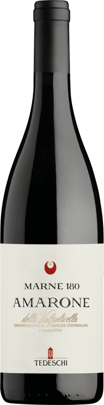 47,95 € 免费送货 | 红酒 Tedeschi Marne 180 D.O.C.G. Amarone della Valpolicella 威尼托 意大利 Corvina, Rondinella, Corvinone, Oseleta, Negrara 瓶子 75 cl