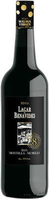 12,95 € Envio grátis | Vinho fortificado Málaga Virgen Fino Lagar de Benavides D.O. Montilla-Moriles Andaluzia Espanha Pedro Ximénez Garrafa 75 cl