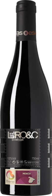 14,95 € Envoi gratuit | Vin rouge Esencias RO&C del Bierzo Jeune D.O. Bierzo Castille et Leon Espagne Mencía Bouteille 75 cl