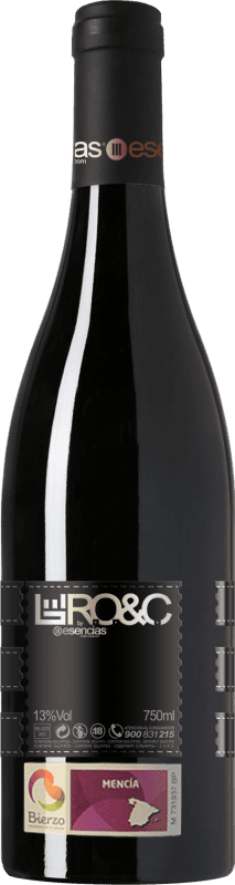 14,95 € Envío gratis | Vino Tinto Esencias RO&C del Bierzo Joven D.O. Bierzo Castilla y León España Mencía 75 cl