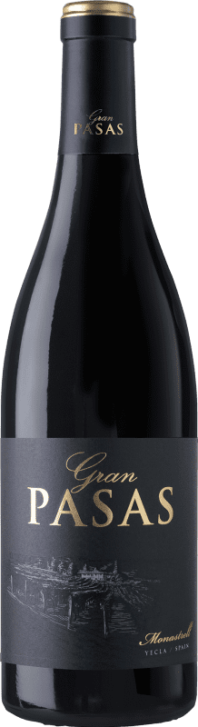 Vino Rosso Hammeken Gran Pasas Crianza — Invecchiato in Botte D.O. Yecla Spagna Monastrell Bottiglia 75 cl