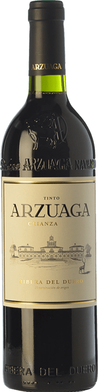 67,95 € Spedizione Gratuita | Vino Rosso Arzuaga Crianza — Invecchiato in Botte D.O. Ribera del Duero Castilla y León Spagna Tempranillo, Merlot, Cabernet Sauvignon Bottiglia Magnum 1,5 L