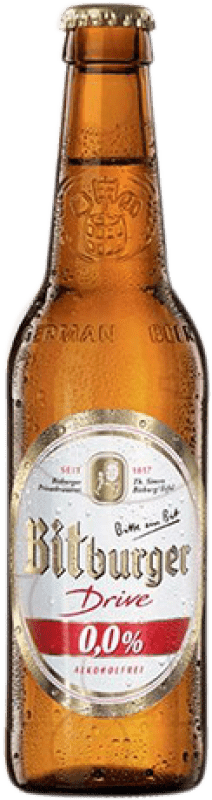 2,95 € Envío gratis | Cerveza Bitburger Alemania Botellín Tercio 33 cl Sin Alcohol