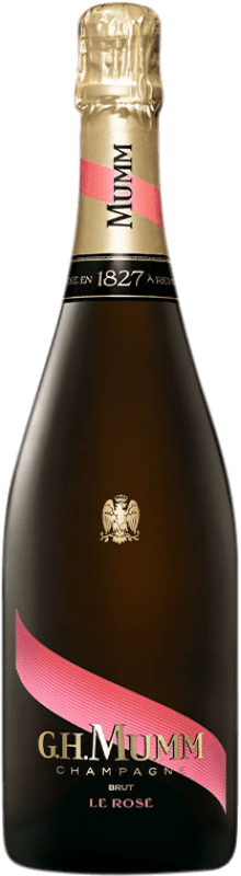 157,95 € Envio grátis | Espumante rosé G.H. Mumm Cordon Rouge Le Rosé Brut A.O.C. Champagne Champagne França Pinot Preto, Chardonnay, Pinot Meunier Garrafa Magnum 1,5 L