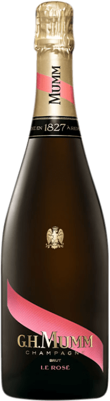 149,95 € Envío gratis | Espumoso rosado G.H. Mumm Cordon Rouge Le Rosé Brut A.O.C. Champagne Champagne Francia Pinot Negro, Chardonnay, Pinot Meunier Botella Magnum 1,5 L