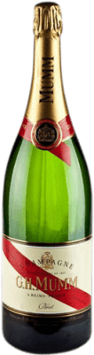 1 316,95 € 免费送货 | 白起泡酒 G.H. Mumm Cordon Rouge 香槟 大储备 A.O.C. Champagne 香槟酒 法国 Pinot Black, Chardonnay, Pinot Meunier 瓶子 Salmanazar 9 L