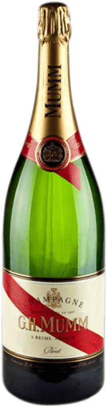 1 826,95 € Envio grátis | Espumante Branco G.H. Mumm Cordon Rouge Brut — Bruto Grande Reserva A.O.C. Champagne Champagne França Pinot Noir, Chardonnay, Pinot Meunier Garrafa Salmanazar 9 L