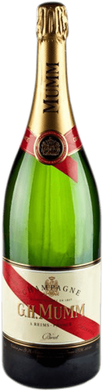 1 316,95 € Envio grátis | Espumante branco G.H. Mumm Cordon Rouge Brut Grande Reserva A.O.C. Champagne Champagne França Pinot Preto, Chardonnay, Pinot Meunier Garrafa Salmanazar 9 L