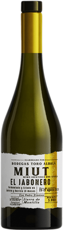 36,95 € Spedizione Gratuita | Vino bianco Toro Albalá Miut El Jabonero Crianza D.O. Montilla-Moriles Andalusia Spagna Pedro Ximénez Bottiglia 75 cl