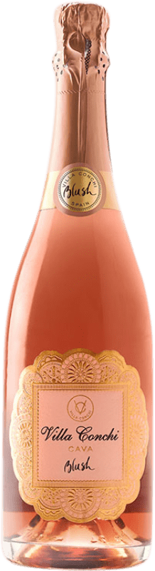 14,95 € Envio grátis | Espumante branco Villa Conchi Blush Brut D.O. Cava Catalunha Espanha Trepat Garrafa 75 cl