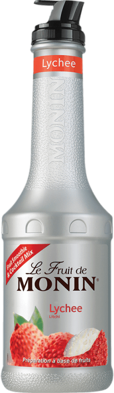 27,95 € Free Shipping | Cocktail Fruit Purée Monin Lychee Litchi France Bottle 1 L Alcohol-Free