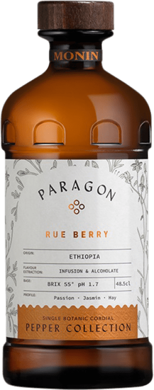38,95 € Free Shipping | Schnapp Monin Paragon Rue Berry Cordial France Medium Bottle 50 cl Alcohol-Free