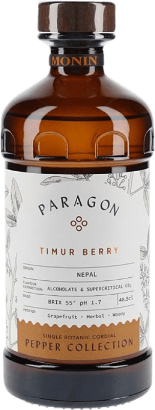 38,95 € Free Shipping | Schnapp Monin Paragon Timur Berry Cordial France Medium Bottle 50 cl Alcohol-Free