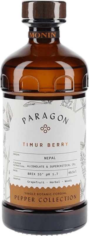 41,95 € Spedizione Gratuita | Schnapps Monin Paragon Timur Cordial Francia Bottiglia Medium 50 cl Berry — Bacca Senza Alcol