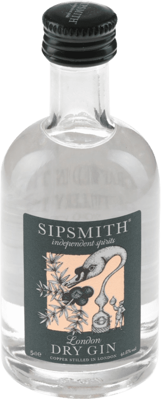 2,95 € 送料無料 | ジン Sipsmith Dry Gin イギリス ミニチュアボトル 5 cl